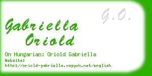 gabriella oriold business card